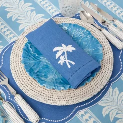 White Rattan Charger Plates (Set of 4)