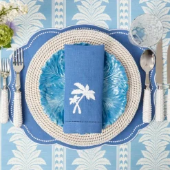 White Rattan Charger Plates (Set of 4)