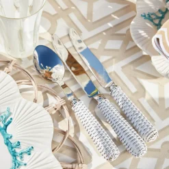 White Rattan Cutlery (5 Piece)