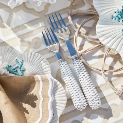 White Rattan Cutlery (5 Piece)