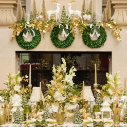White With Gold Mini Pagoda Lantern (Pair)