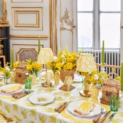 Yellow Ikat Lampshade (18cm)